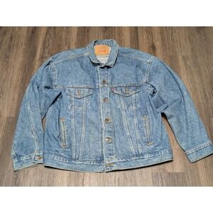 VTG Levi Strauss & Co Type 3 Denim Trucker Jacket Mens XL Made in USA 70507 4890